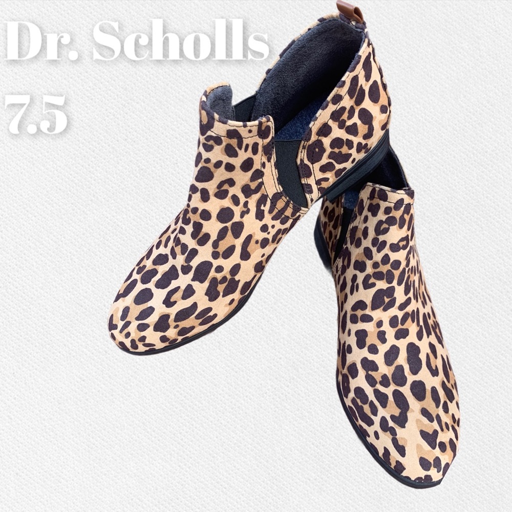 Dr. Scholl’s Foam Comfort Brown Cheetah Booties